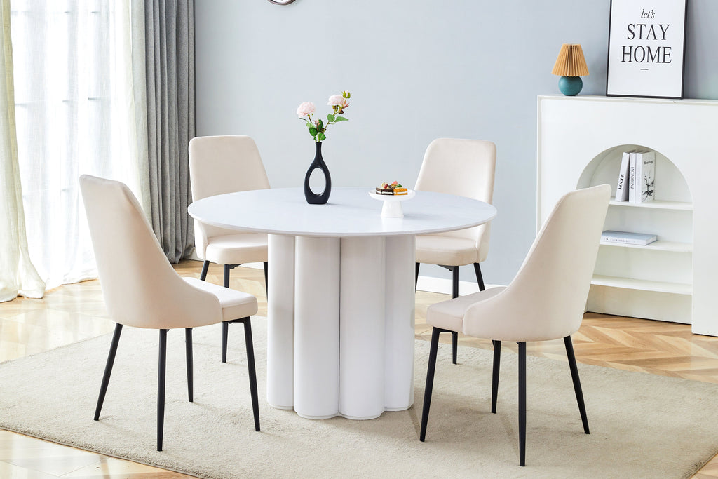 Table à Manger Flower Blanc – Diamètre 120 cm