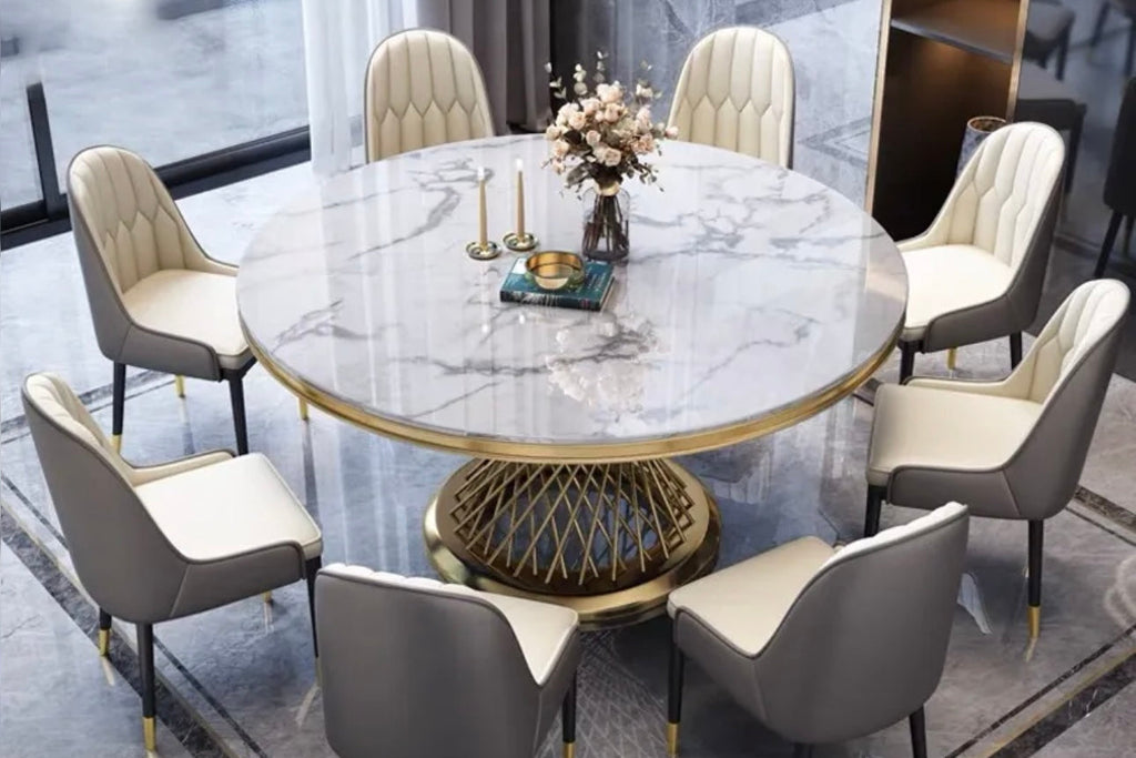 Table à Manger Deluxe Gold – Diamètre 130 cm