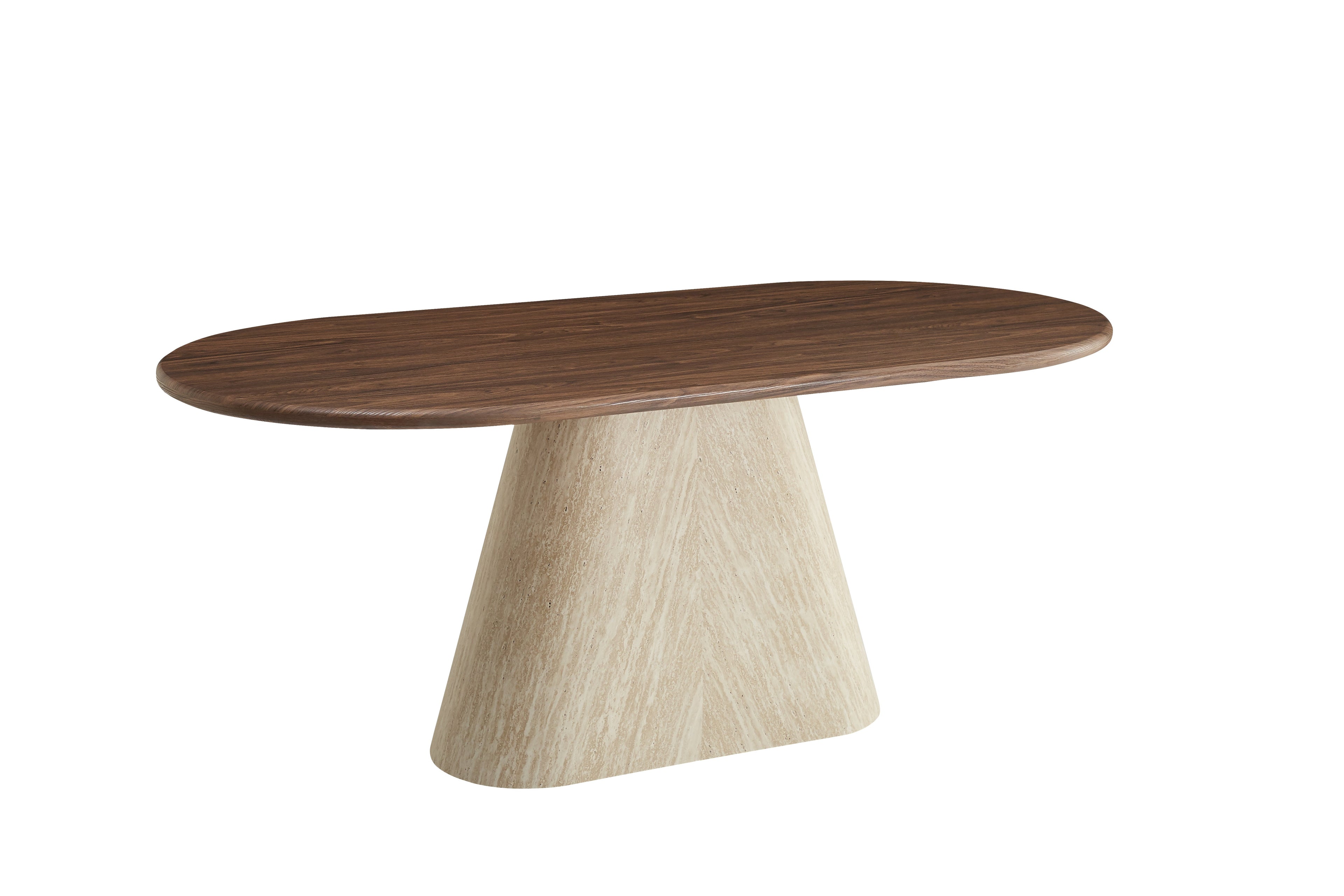 Table à Manger Ovale Ourlet – 180x90 cm